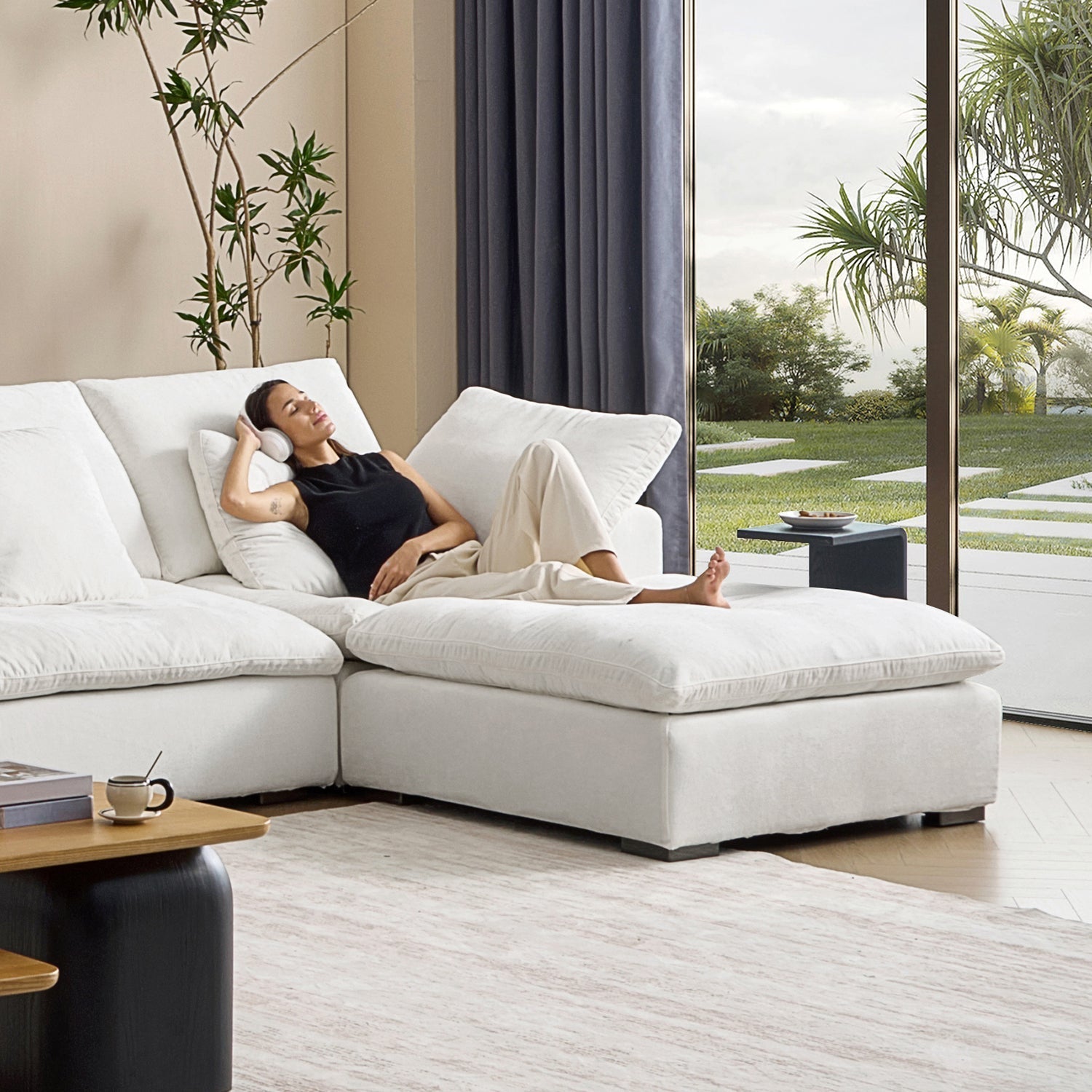 sectional - Hyperfoam Tivoli Cloud U Sectional - MC - Mario Capasa