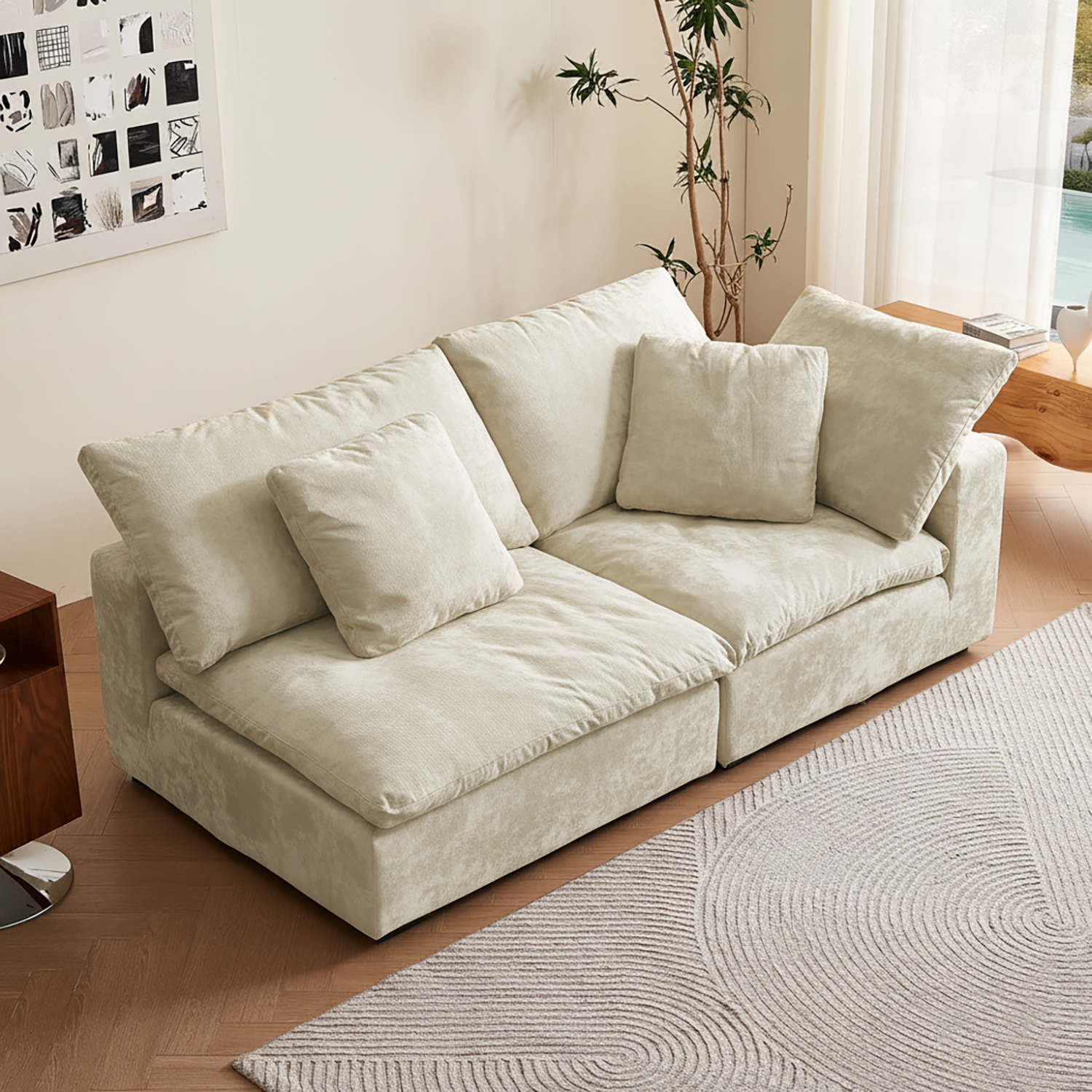 sleeper sectional sofa by Mario Capasa, modular layout ideal for small living room furniture setups.