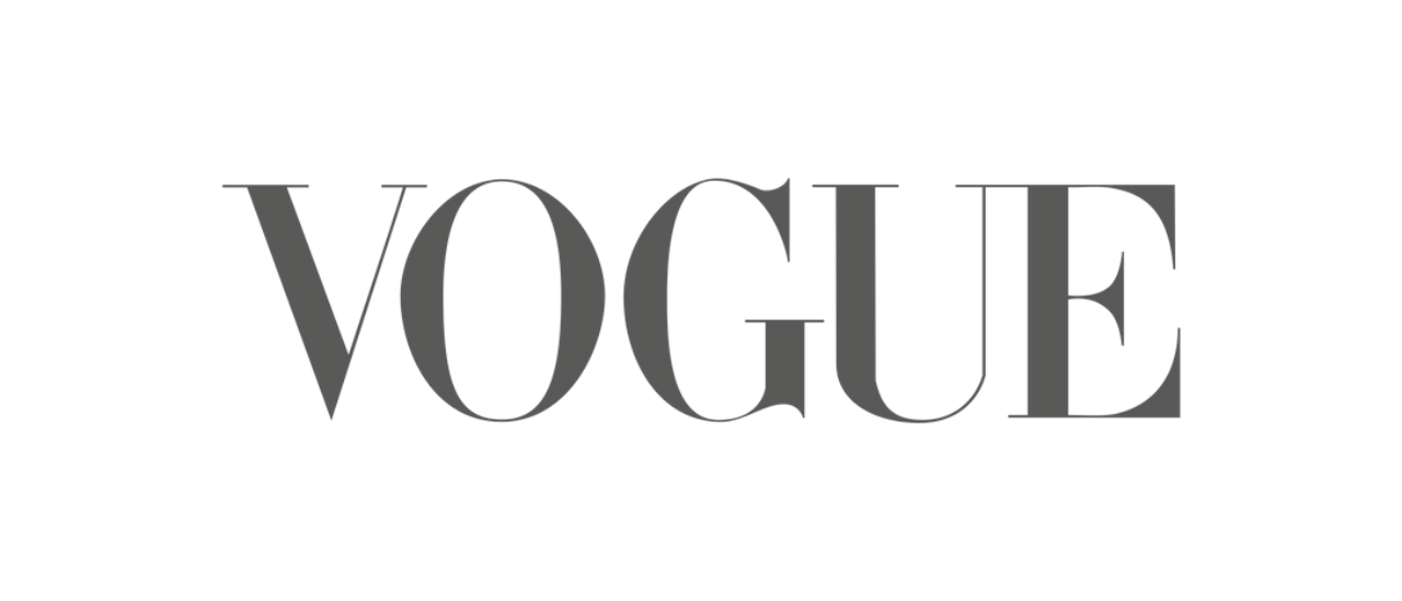 Vogue logo in black on a white background